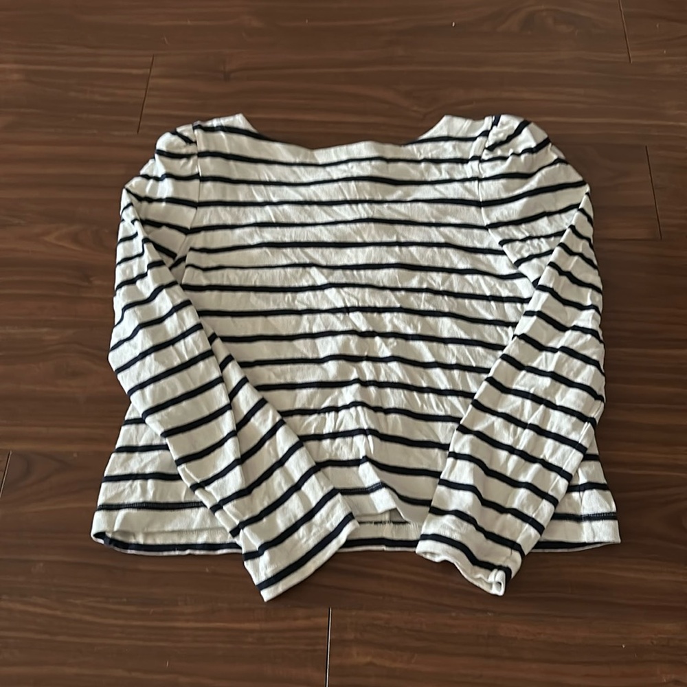 Gap Striped Puff Long Sleeve Top